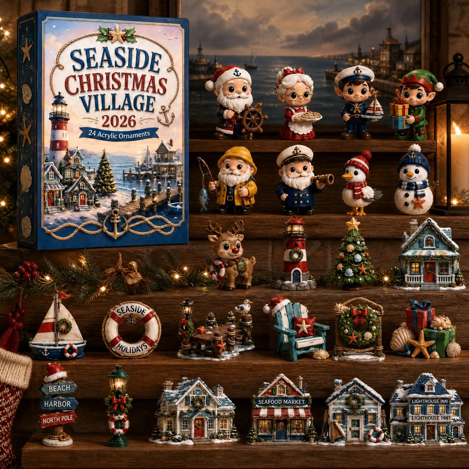 Seaside Christmas Advent calendar daily reveal