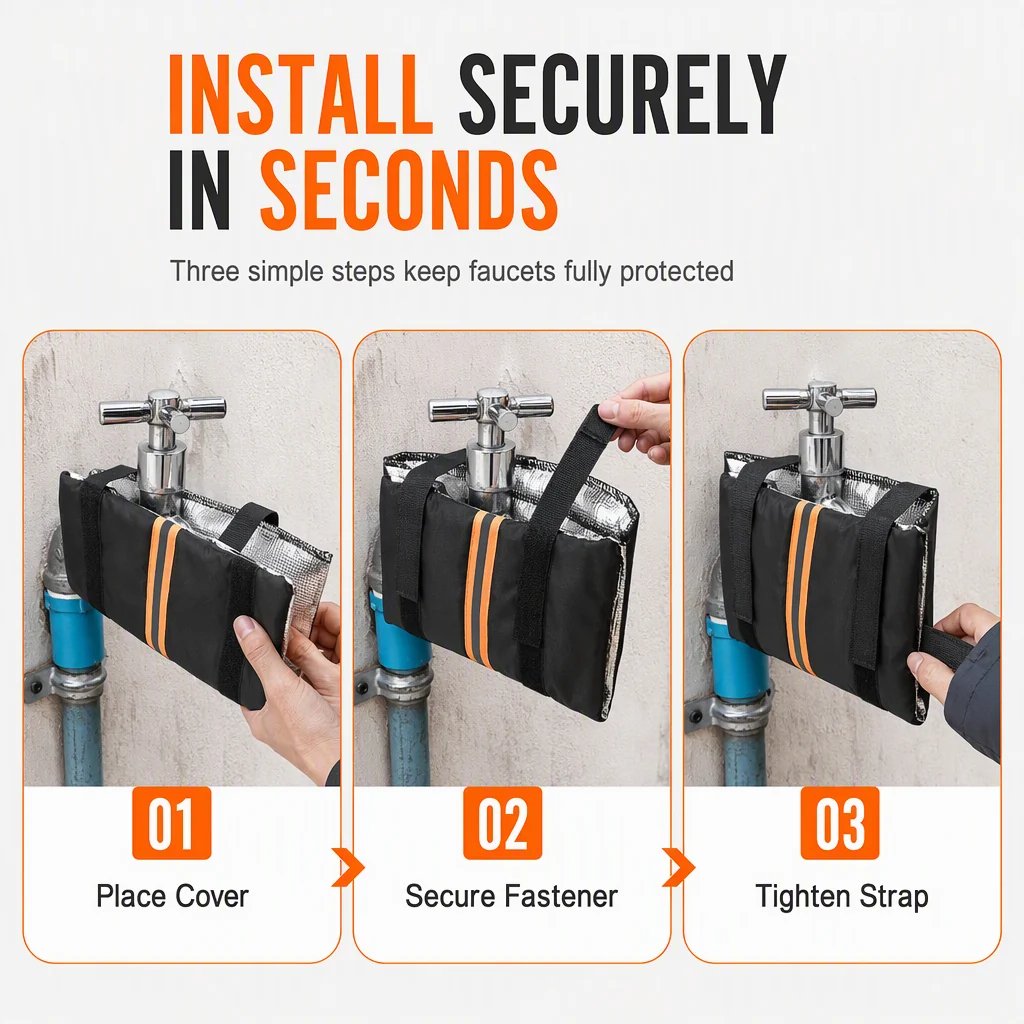 2pcs Outdoor Faucet Cover for Winter Freeze Protection