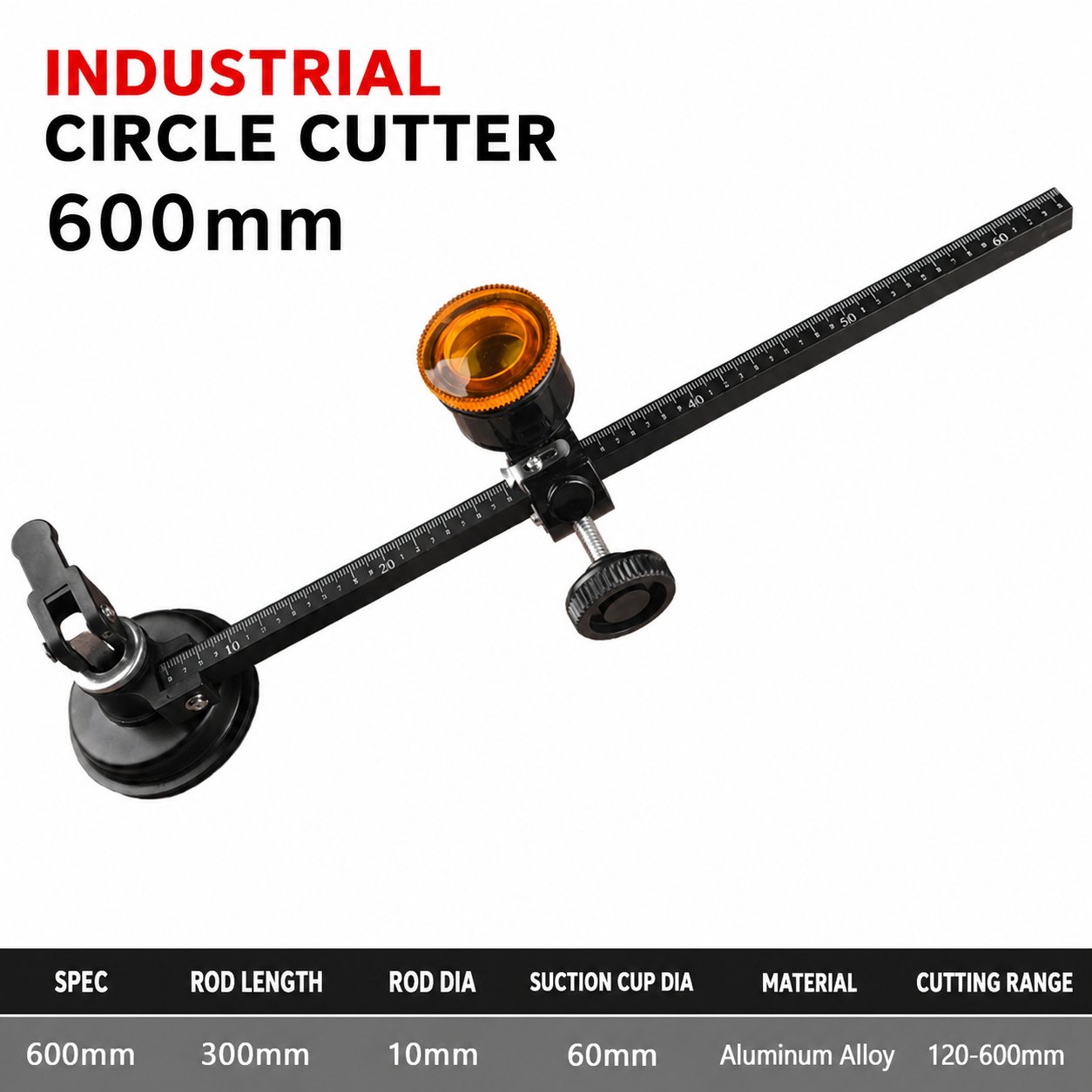 Glass Circle Cutter Tool for Tiles and Ceramics with Adjustable Features