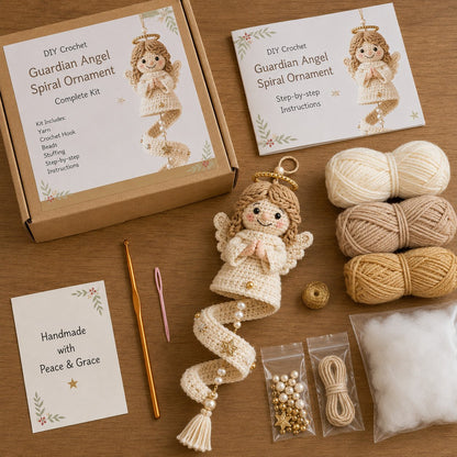 🔥Last Day 49% OFF - 🙏🧵DIY Crochet Blessed Mother Spiral Hanging Ornament Kit🪡