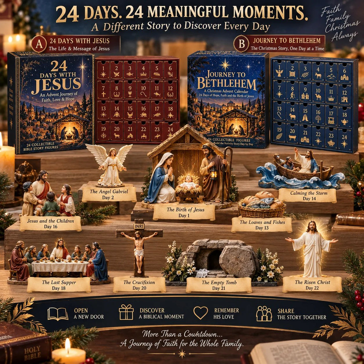 🔥HOT SALE🔥24 Days. 24 Biblical Moments-One Story That Changed the World