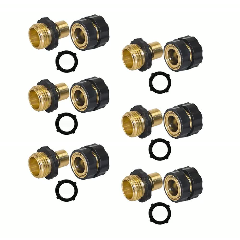 Leak-Resistant Garden Hose Quick Connector Set