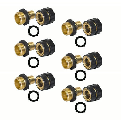 Leak-Resistant Garden Hose Quick Connector Set
