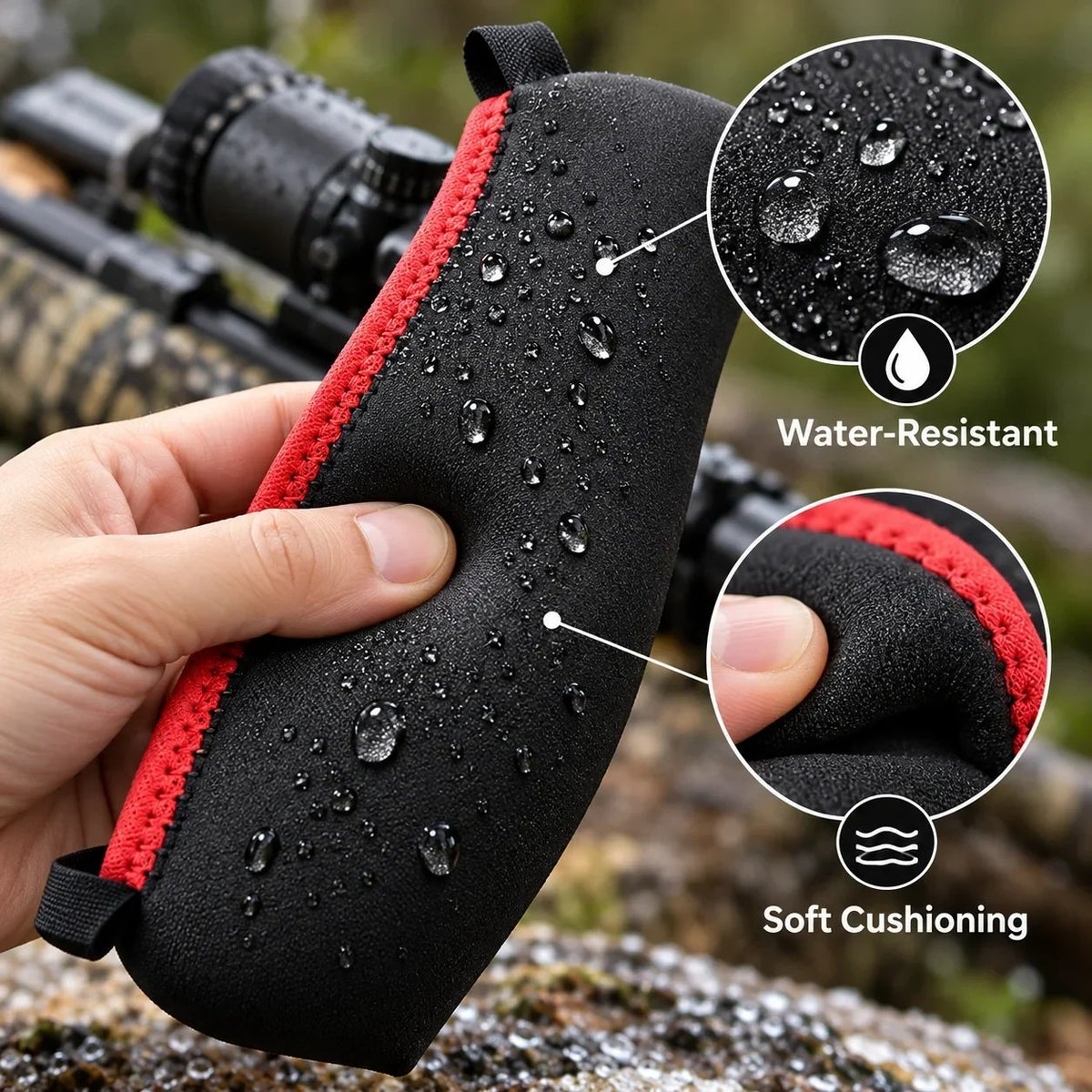 🎯 3-Pack Neoprene Scope Covers – Water-Resistant, Scratch-Protective Optical Gear Covers for Outdoor Adventures 🛡️