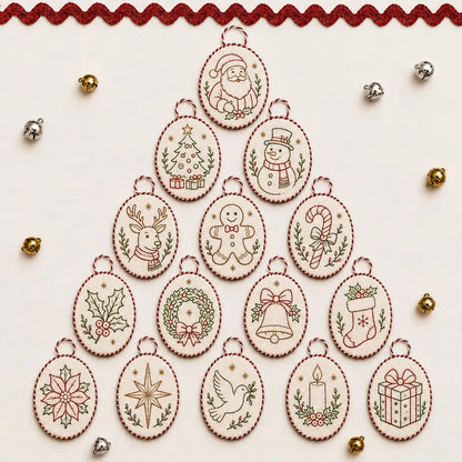 ⏳ Last Day 49% OFF – 🧵 Beginner-Friendly DIY Heirloom Oval Embroidery Ornament Kit Collection | Complete Kit with Embroidery Materials, Ornament Components & Step-by-Step Guide Included 💕