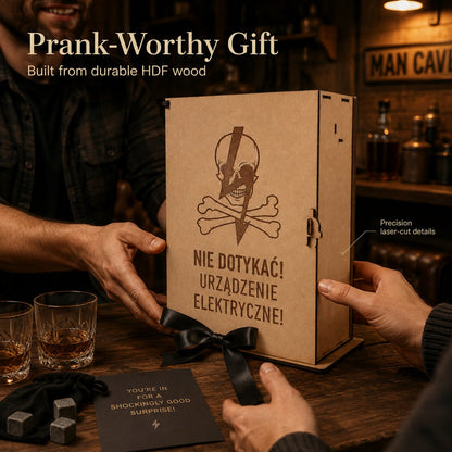 Industrial Electrical Cabinet Whiskey Gift Box | Interactive Puzzle Wooden Liquor Storage Box ⚡💀