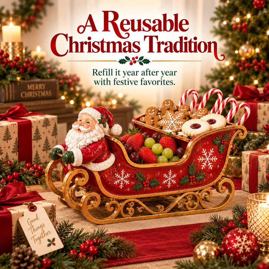 Reusable Christmas sleigh centerpiece tradition