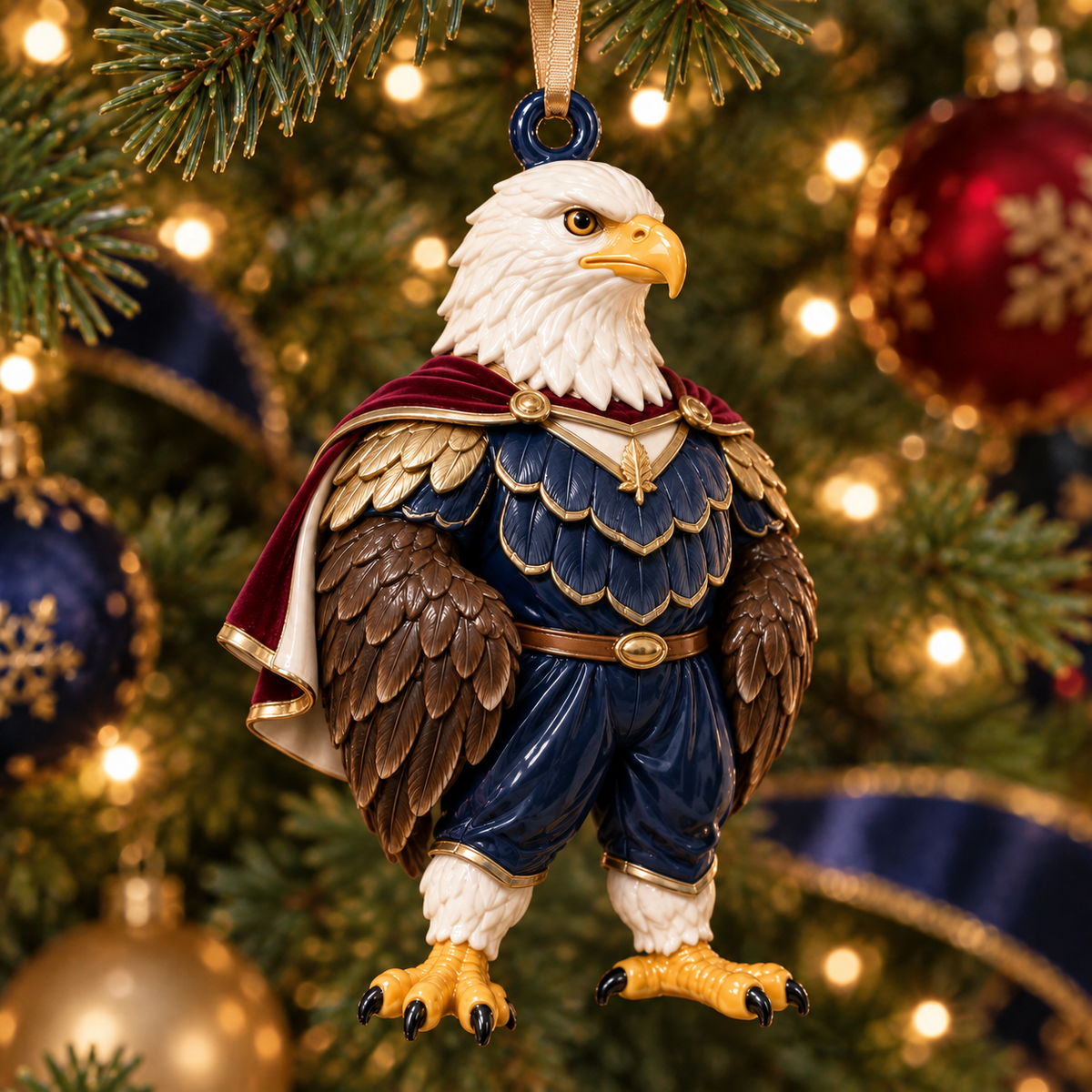 2026 Patriotic Bald Eagle Christmas Ornaments