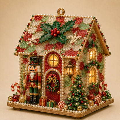 ⏳ Last Day 49% OFF – 🏡 Beginner-Friendly DIY Glowing Coastal Glass-Style Christmas Cottage Kit Collection | Complete Kit with Sea Glass-Style Pieces, Pearl Beads & Step-by-Step Guide Included 💕