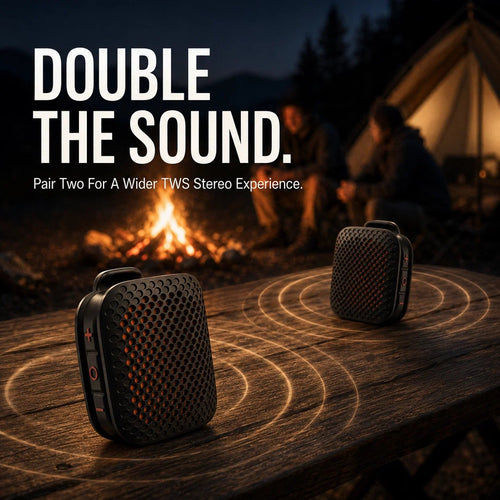 🔊 Magnetic Clip-On Bluetooth Speaker – IPX7 Waterproof, TWS Stereo & Ultra-Light 80g Wearable Design