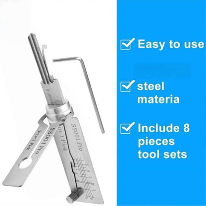 🔥HOT SALE 49% OFF⚒️Stainless Steel Master Key Decoder, SS001 Pro Lock Pick Tool for Beginners, Practical Locks for Lock Lock,Lock Pick Set（Only applicable to Flat Key Lock）