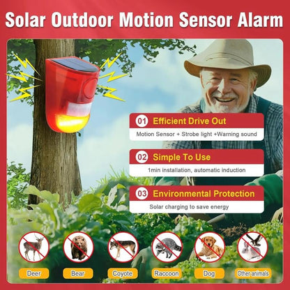 🎉🛡️ 50% OFF NOW! ☀️ Solar Ultrasonic Animal Scarer – 110° PIR sensor, detects up to 8m – Keeps gardens safe from pests & wildlife 🌿