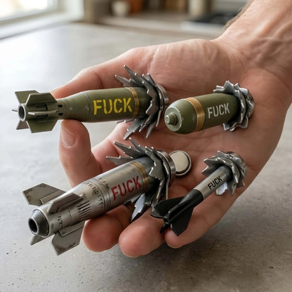 Funny 3D F-Bomb Refrigerator Magnets – Realistic Military Style 3D Magnetic Decor