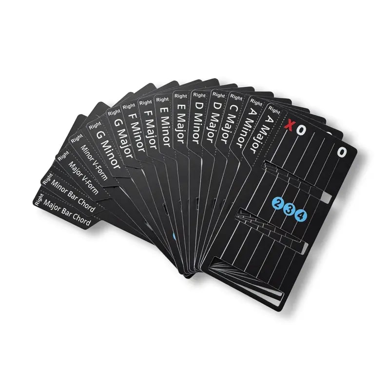 Guitar Chord Cards for Beginners（15 cards）