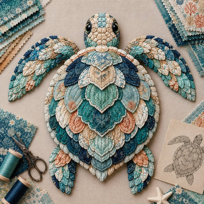 ⏳ Last Day 49% OFF – 🌊 Beginner-Friendly DIY Layered Ocean Wildlife Patchwork Art Kit | Complete Kit with All Tools & Step-by-Step Guide Included 💕