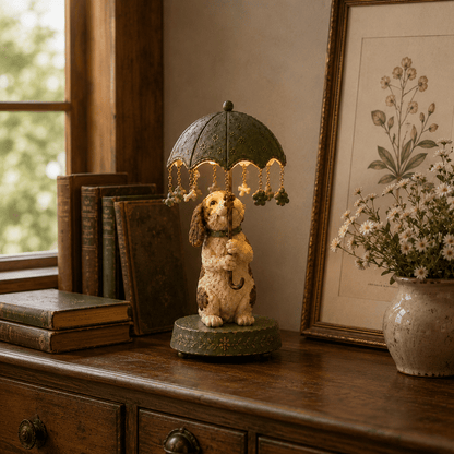 🎁 Vintage animal-shaped lamp with a rotating shade