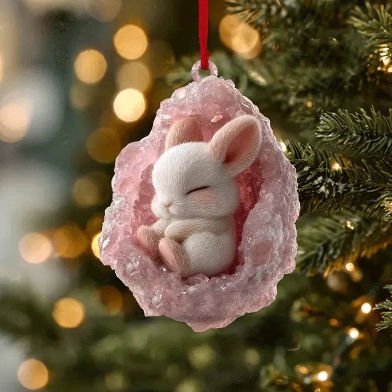 🎄 Woodland Geode Animal Ornaments | 10 Christmas Designs