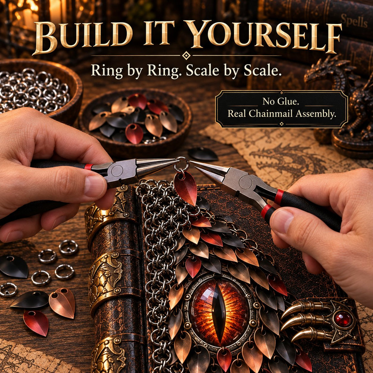 🐉 Dragon Eye Grimoire Cover DIY Kit