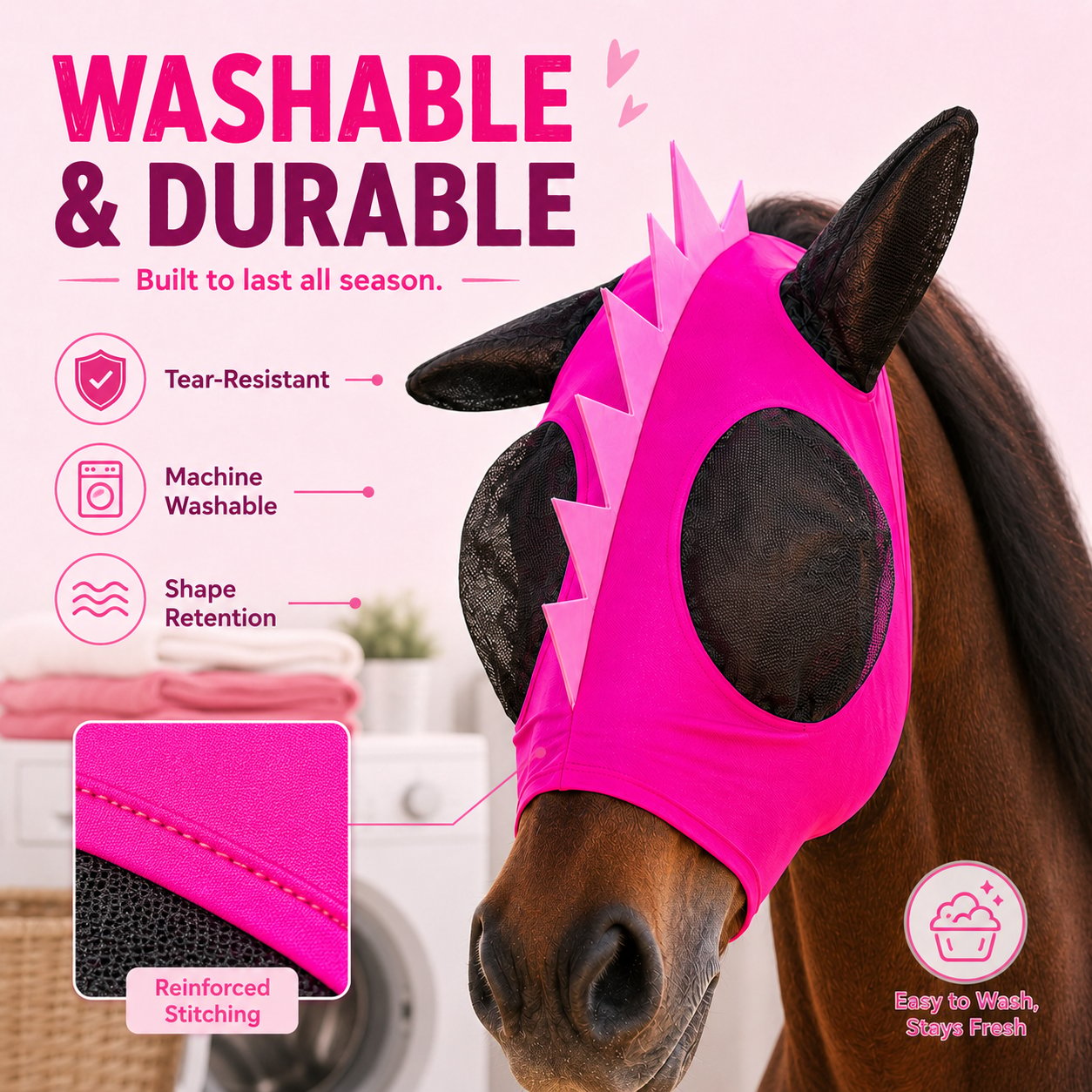Anti-Muck Breathable Anti-Fly Horse Mask