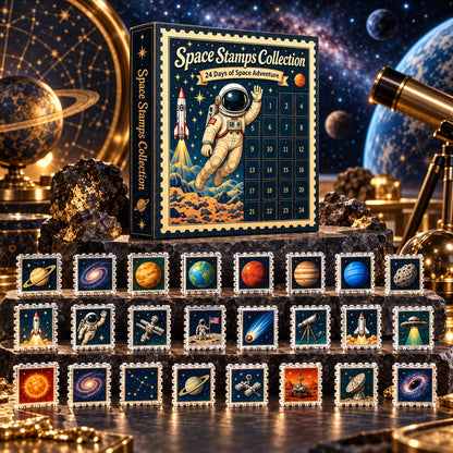 Cosmic Galaxy Advent Calendar – 24 Acrylic Space Stamp Ornaments