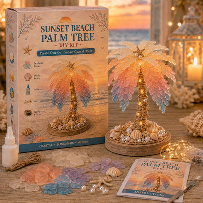 ⏳ Last Day 49% OFF – 🌅 Beginner-Friendly DIY Sunset Coast Sea Glass-Style Light Kit Collection | Complete Kit with Sea Glass-Style Pieces, LED Lights & Step-by-Step Guide Included 💕