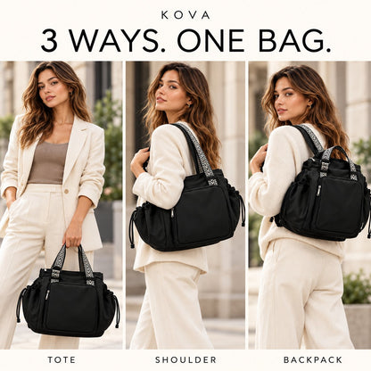 3-in-1 Convertible Travel Bag – Tote, Shoulder Bag & Backpack with 15 Pockets & Luggage Sleeve 🎒✈️