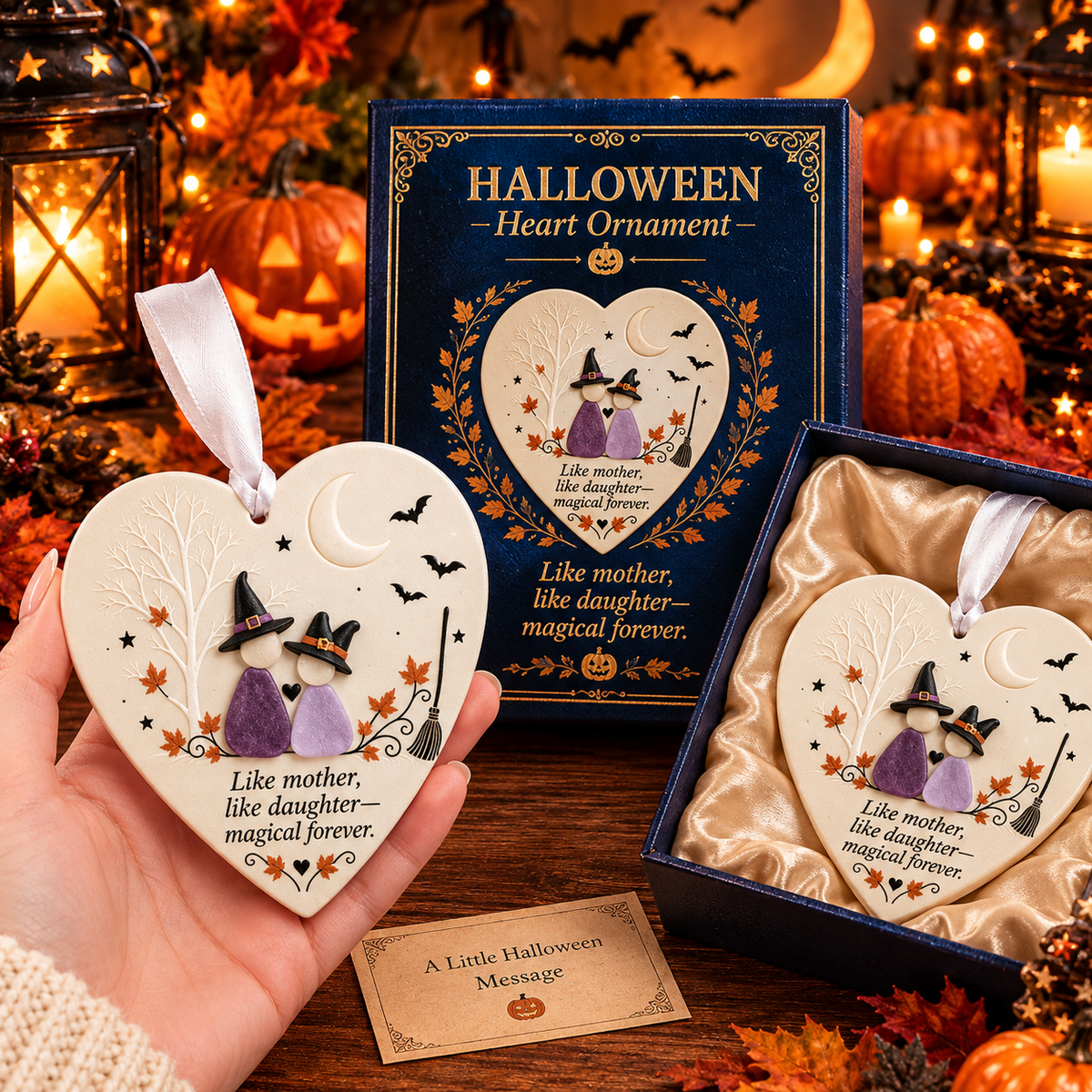 🎃❤️ Fall Family Connection Heart Ornaments | 7 Designs