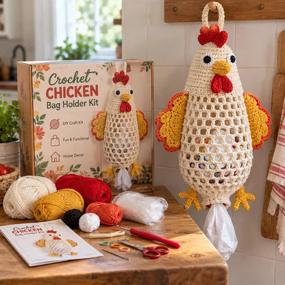 🧶 Crochet Animal Bag Holder DIY Kit | 4 Hanging Storage Designs