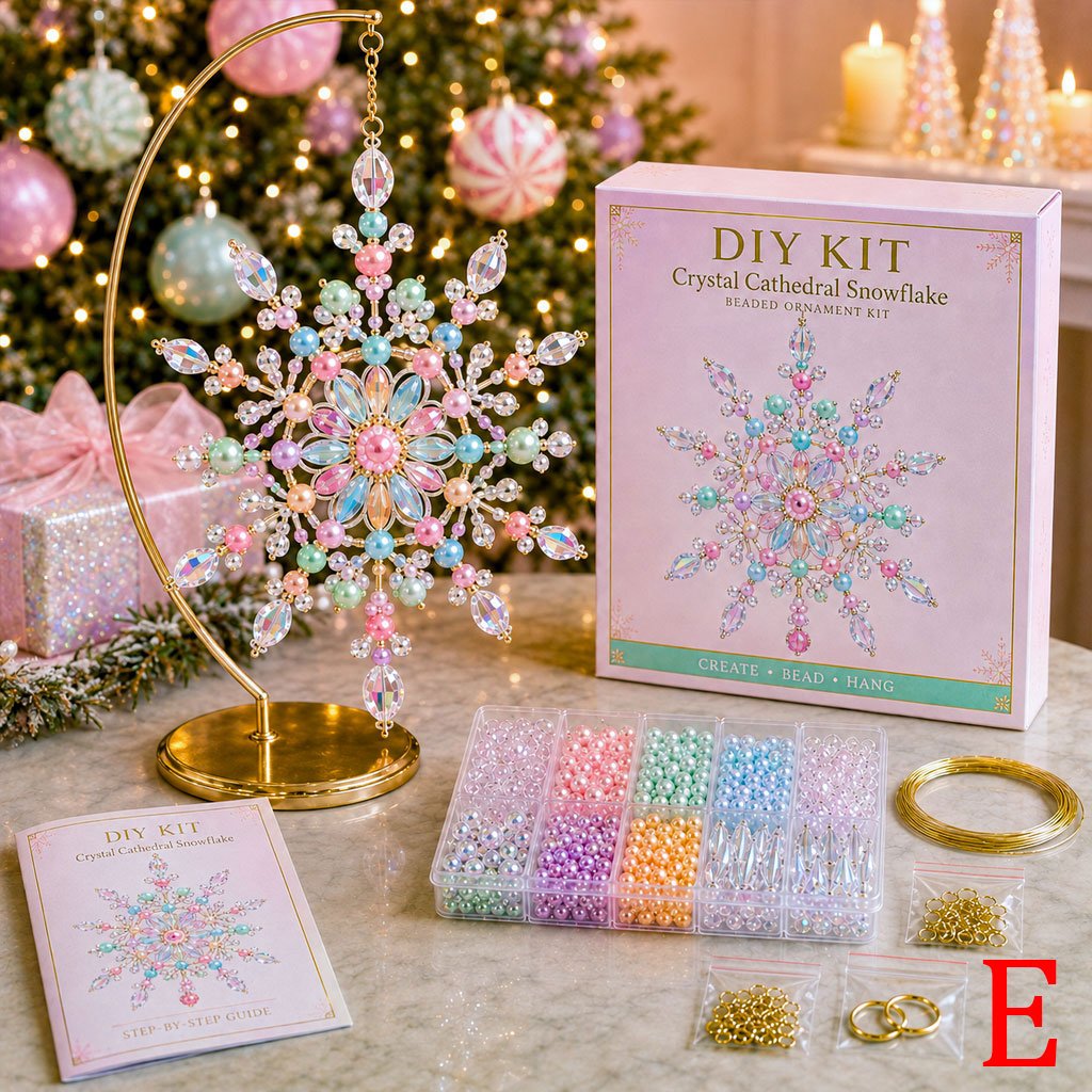 Beaded Snowflake Ornament DIY Kit