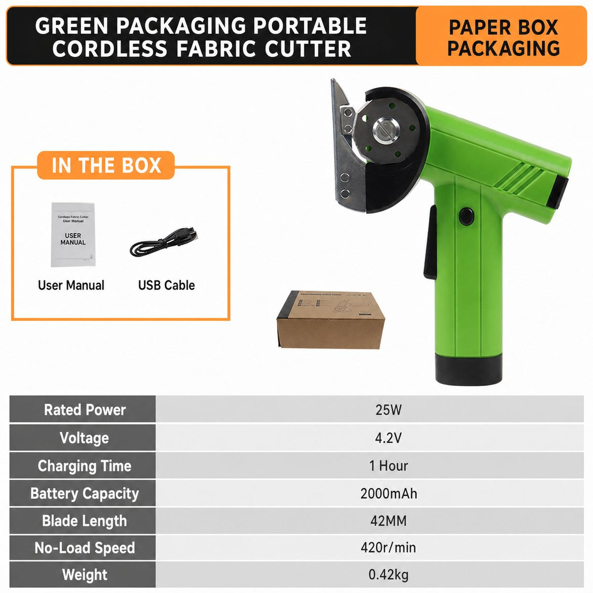 Professional Cordless Electric Fabric Scissors, Heavy Duty Handheld Cutter for Multi-Material DIY Crafting