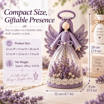 Lighted Floral Angel Figurine – 7.9 in Battery-Operated Décor