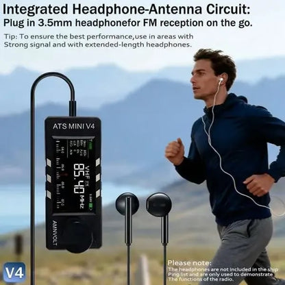 🔥Last Day 49% OFF📻Upgraded ATS Mini V4 Si4732 All Band DSP Radio Receiver