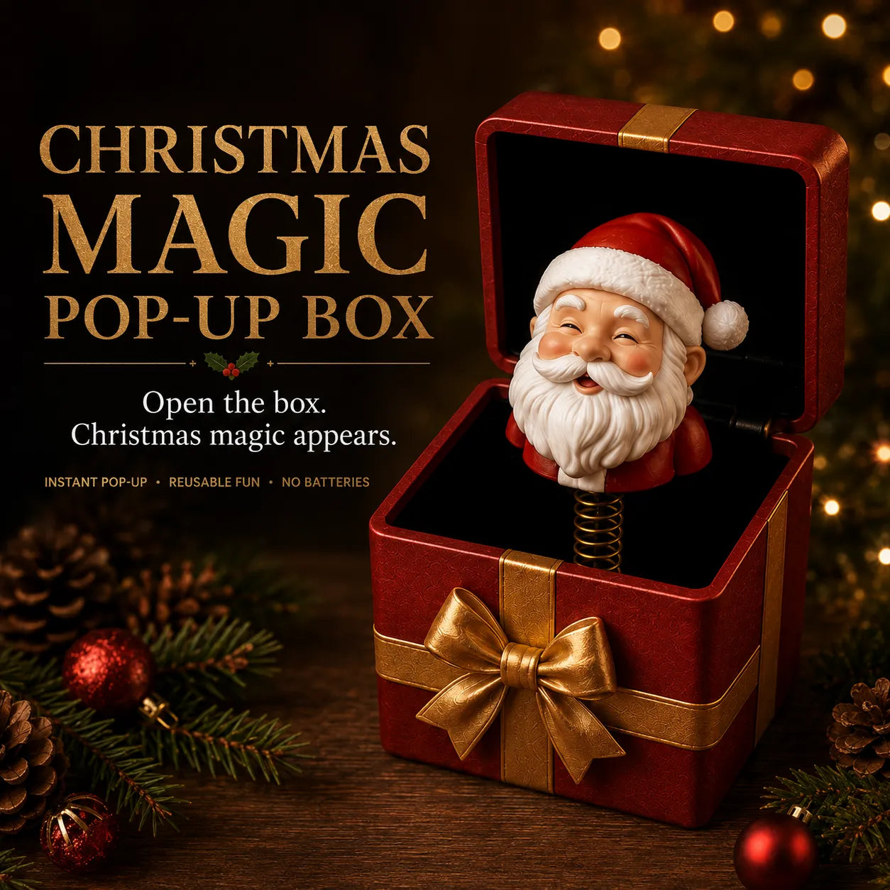 ⏳ Last Day 49% OFF – 🎁 Christmas Magic Pop-Up Gift Box | Instant Surprise Gift With 6 Festive Characters For Christmas Morning, Secret Santa & Holiday Celebrations 🎄