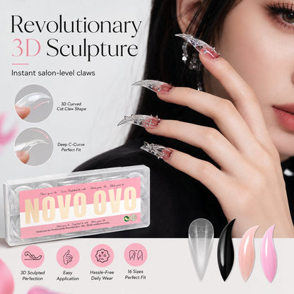 🖤✨3D Gothic Claw Press-On Nails | Instant Salon Drama