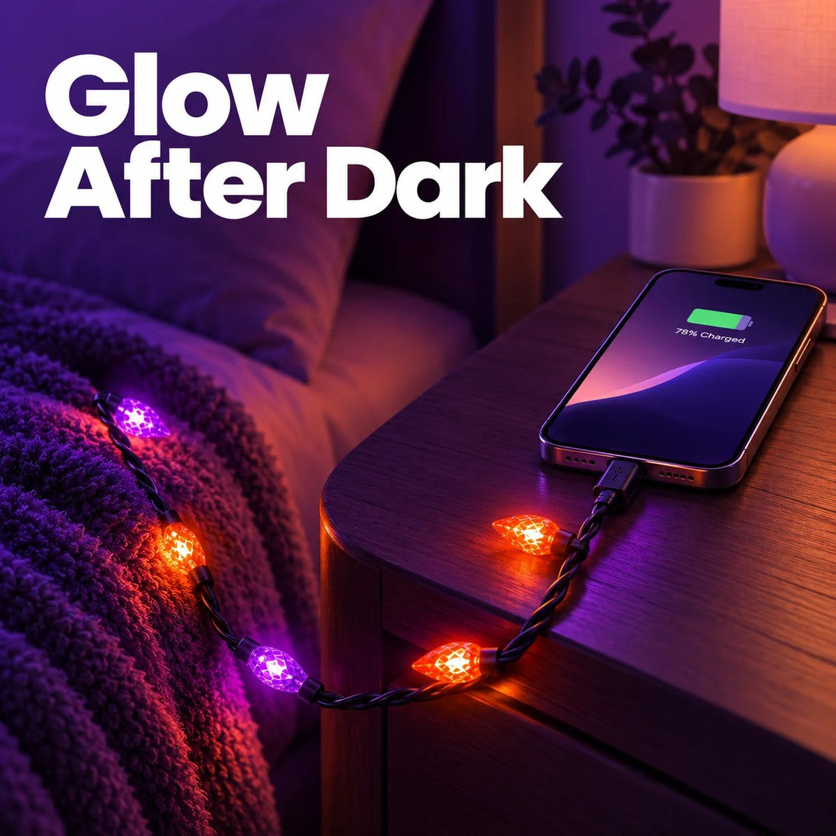 GEMS Light Up USB-C Cable | 3ft 20W Fast Charging LED Glowing Charging Cord