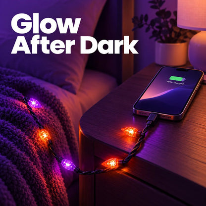 GEMS Light Up USB-C Cable | 3ft 20W Fast Charging LED Glowing Charging Cord