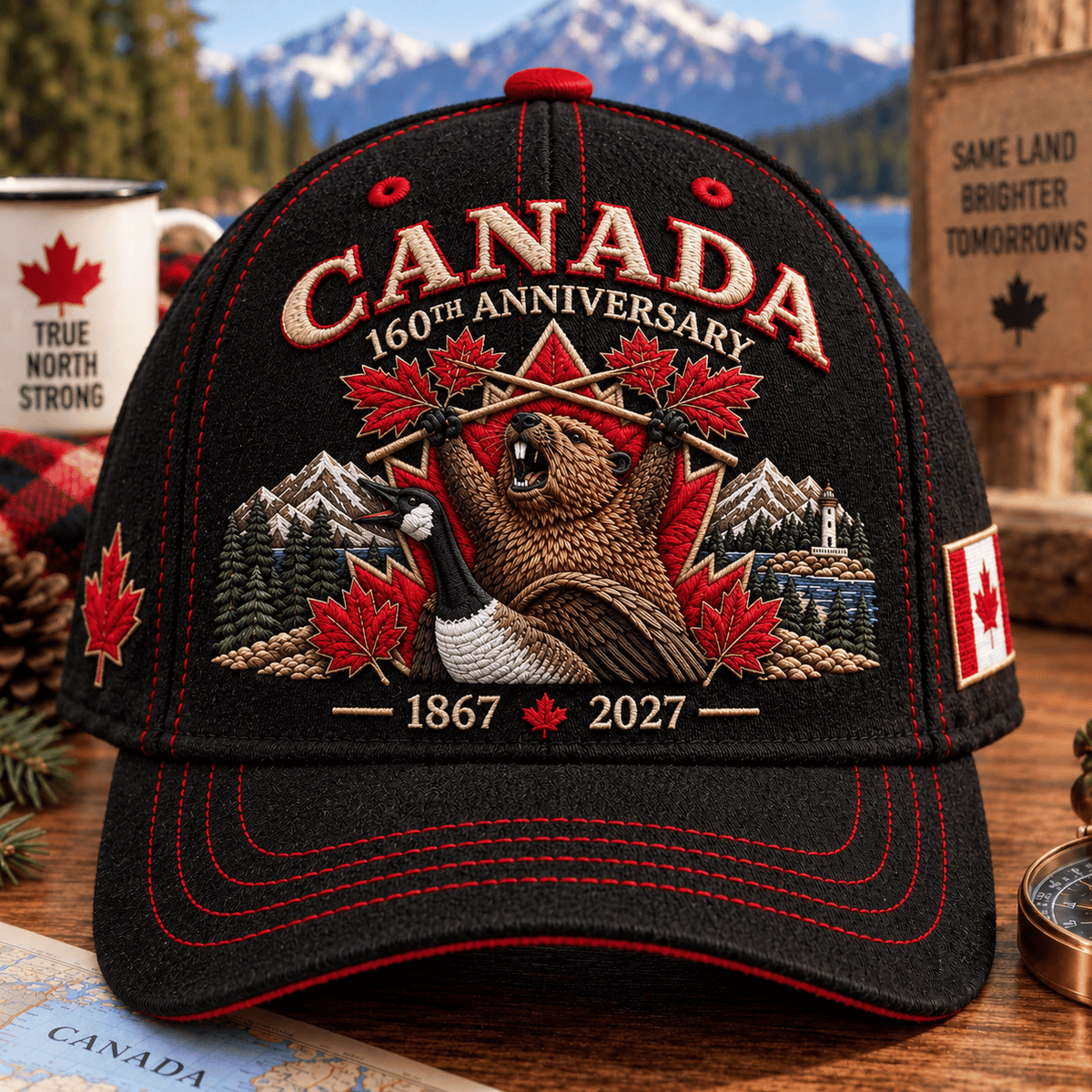 Canada 160th Anniversary Embroidered Cap – 1867–2027