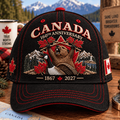 Canada 160th Anniversary Embroidered Cap – 1867–2027