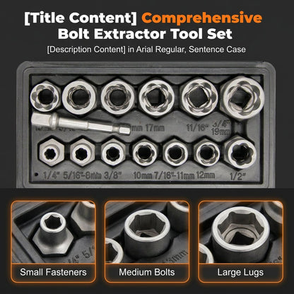 🧰13+1 PCS Bolt & Nut Extractor Set🔩-Buy 2 Get Free Shipping
