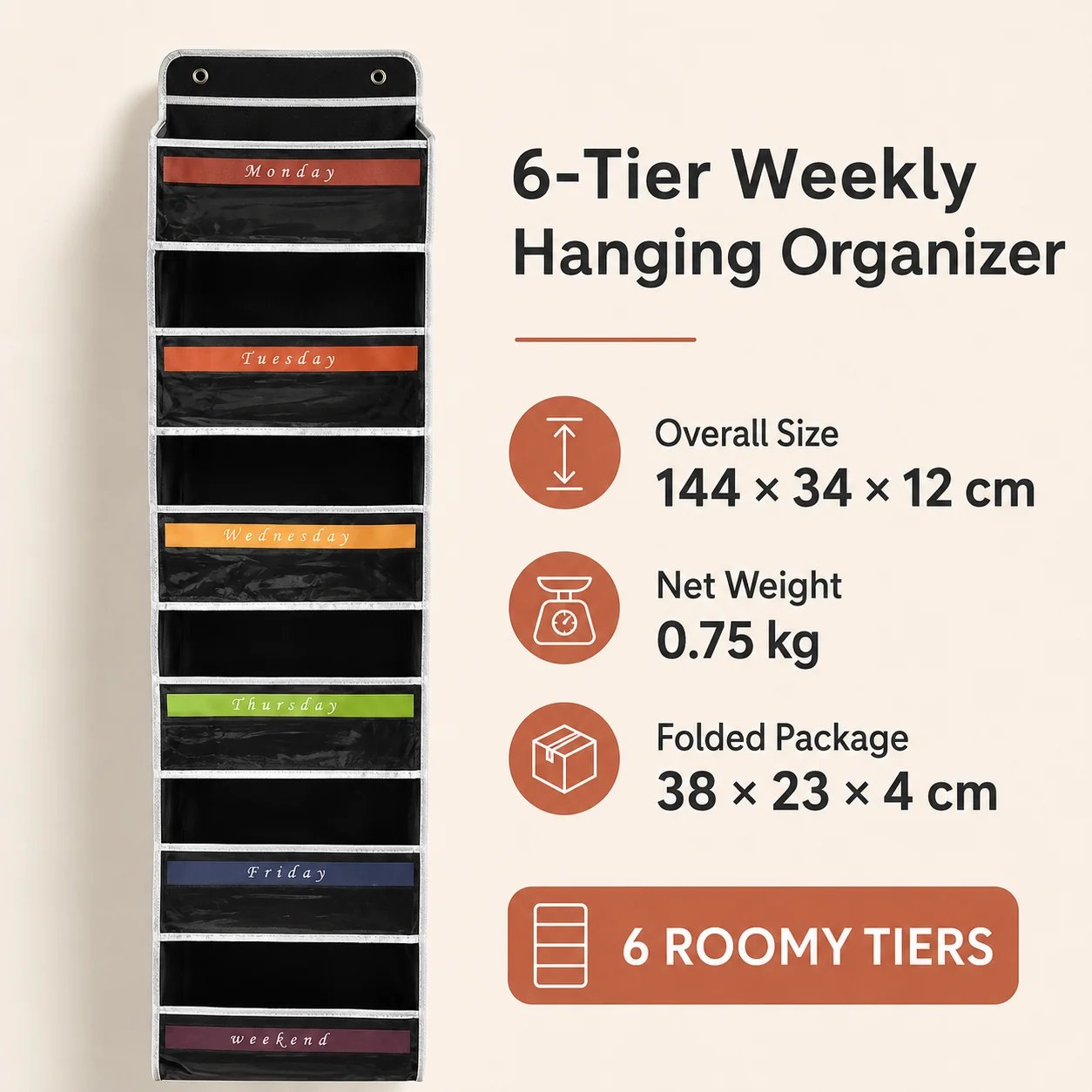 ⭐49% OFF🔥6-Tier Large-Capacity Hanging Organizer
