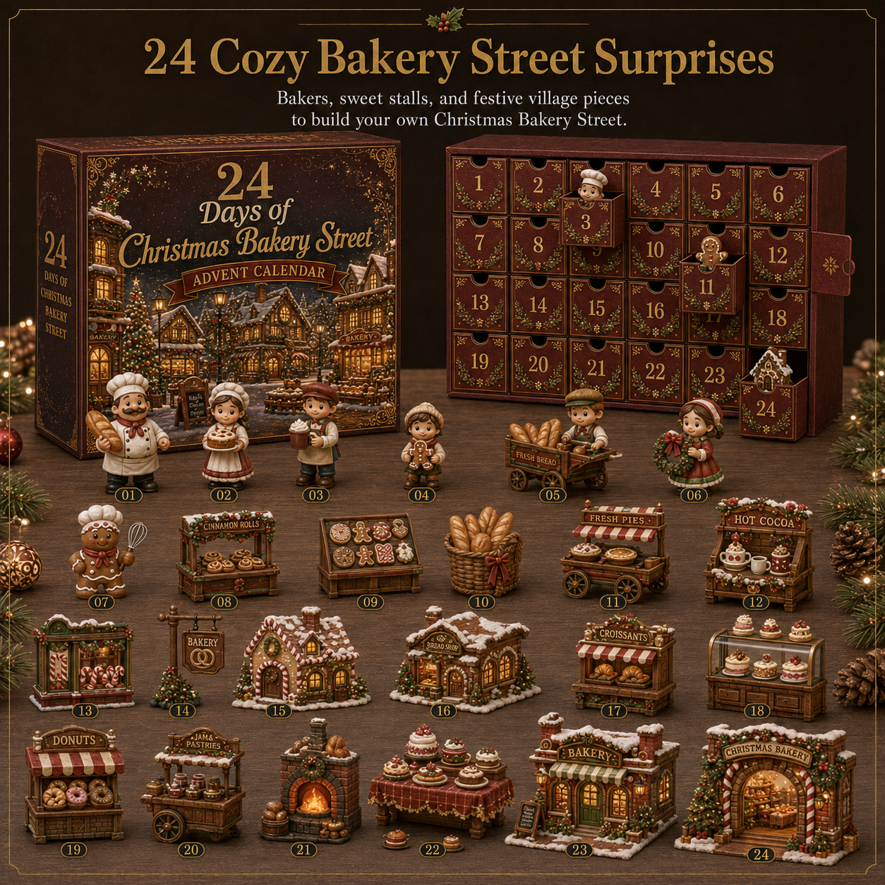 🎄 Christmas Village Friends Advent Calendar | 24-Day Collectible Village Set