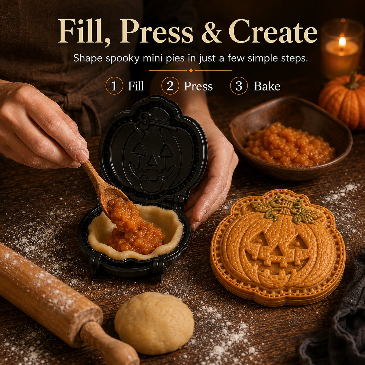 🎃 Halloween Mini Pie Mold Collection🚚 Buy 2+ Get Free Shipping