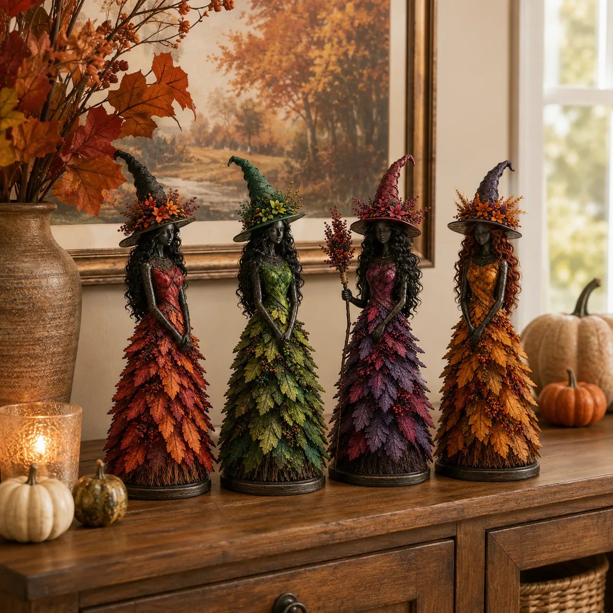 🔥Last Day 49% OFF-🧙Enchanted Autumn Witch Figurine (✨2026 Limited Edition)