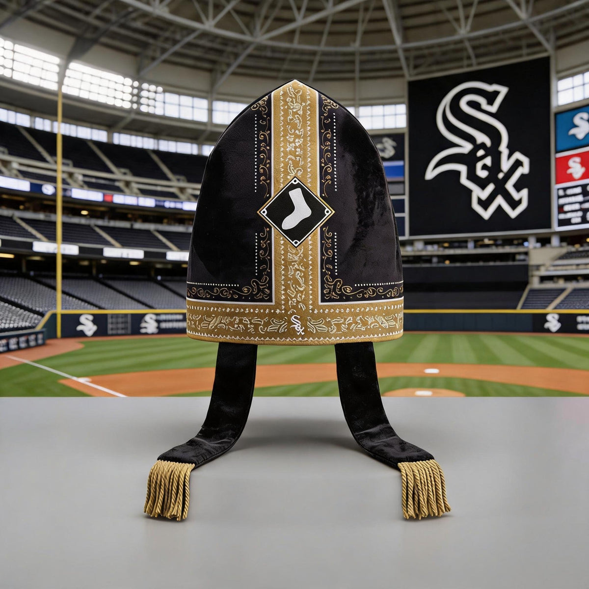 ⚾ White Sox-Inspired Pope Leo XIV Miter-Style Fan Hat | 2026 Novelty