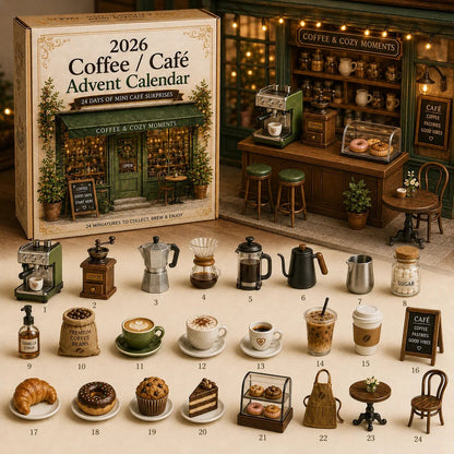 2026 Cozy Café Advent Calendar ☕🎄 – 24 Days of Miniature Coffee Shop Surprises