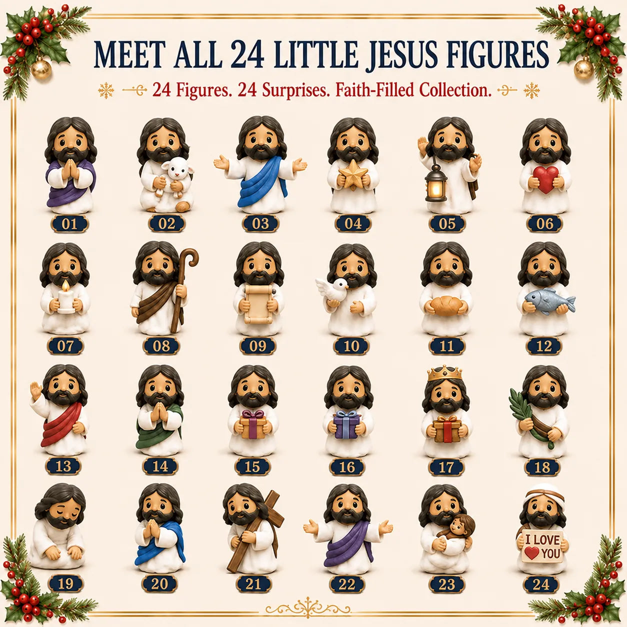 ✝️24 Days of Little Jesus Advent Calendar – 24 Unique Faith-Filled Christmas Surprises✨