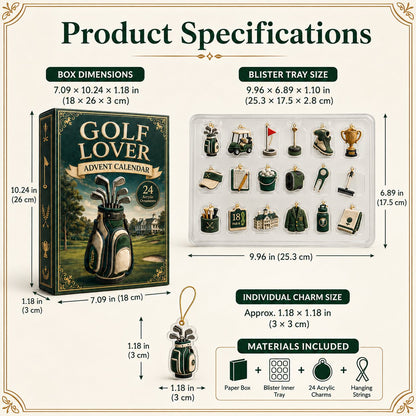 🎄24-Day Golf Charm Holiday Countdown 🎁✨