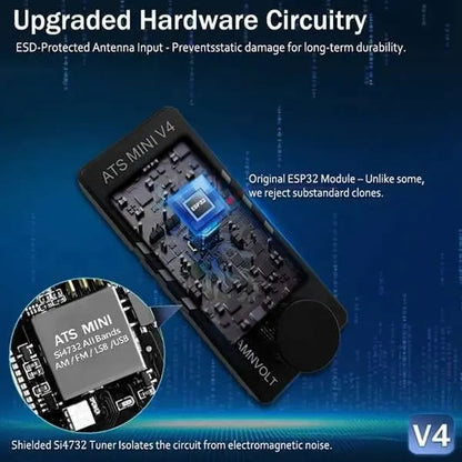 🔥Last Day 49% OFF📻Upgraded ATS Mini V4 Si4732 All Band DSP Radio Receiver