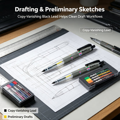 Multi‐Color Mechanical Pencil, 8‐in‐1 Rotating Select Color Pencil