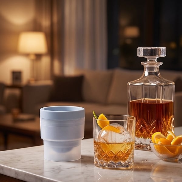 Ice Ball Maker Mold, Stackable Ice Sphere Tray For Easy Bar Drinks